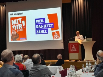 IG Metall Karlsruher Geschäftsstelle mit 2. Vorsitzenden Jürgen Kerner 